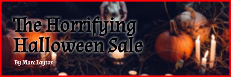 horrifying halloween sale header
